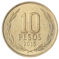 Монета Чили 10 песо 2006