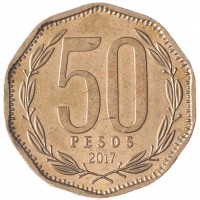 Чили 50 песо 2017