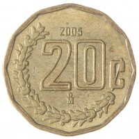 Мексика 20 сентаво 2005