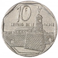 Монета Куба 10 сентаво 2000