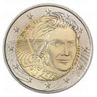 Монета Франция 2 евро 2018 Симона Вейль
