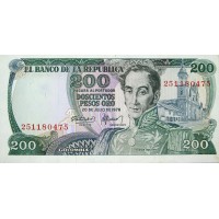 Банкнота Колумбия 200 песо 1978