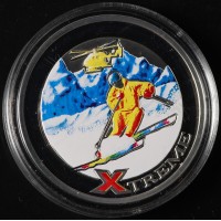 Монета Андорра 10 динар 2007 Экстрим: Горные лыжи