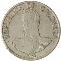 Колумбия 1 песо 1974