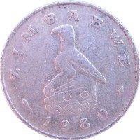 Монета Зимбабве 10 центов 1980