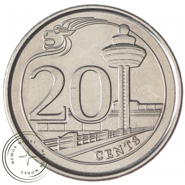 Сингапур 20 центов 2013 2