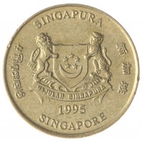Монета Сингапур 5 центов 1995