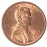США 1 цент 1991