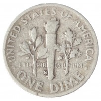 Монета США 10 центов 1947 Серебро