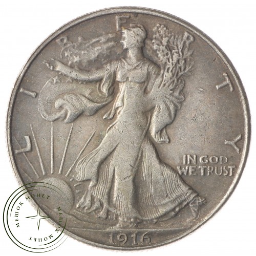 Копия 50 центов 1916 Шагающая Свобода — C4899