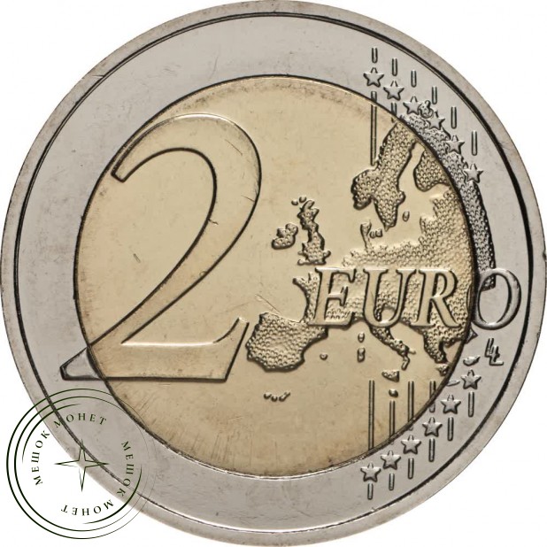 Финляндия 2 евро 2021 Аландские острова — 100 лет самоуправлению