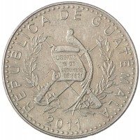 Монета Гватемала 25 сентаво 2011