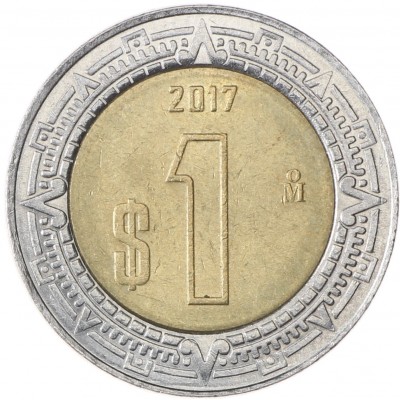 Мексика 1 песо 2017