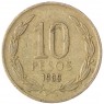Чили 10 песо 1989