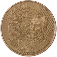 Монета Бразилия 25 сентаво 2006