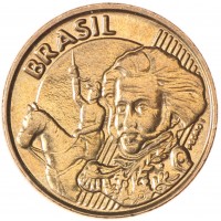 Монета Бразилия 10 сентаво 2014