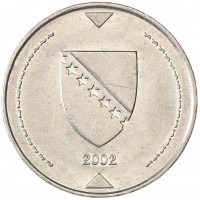 Монета Босния и Герцеговина 1 марка 2002