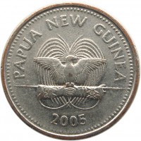 Монета Папуа—Новая Гвинея 10 тоа 2005
