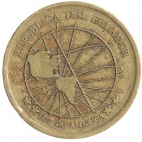 Монета Эквадор 1 сентаво 2000