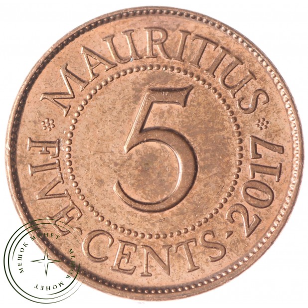 Маврикий 5 центов 2017