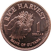 Монета Гайана 1 доллар 2012