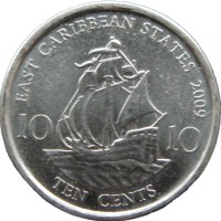 Карибы 10 центов 2009