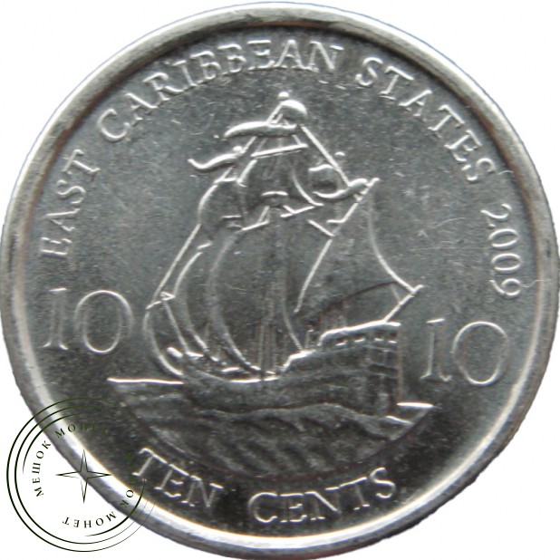 Карибы 10 центов 2009
