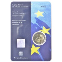 Монета Андорра 2 евро 2022 Соглашение о валюте евро
