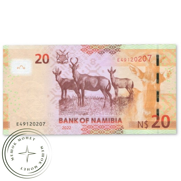 Намибия 20 долларов 2022 — 937045408