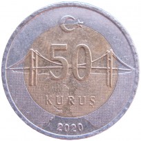 Монета Турция 50 куруш 2020