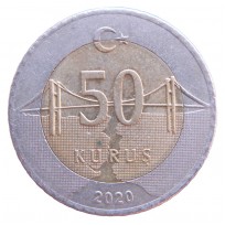 Монета Турция 50 курушей 2020