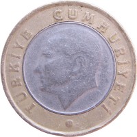 Турция 1 лира 2010