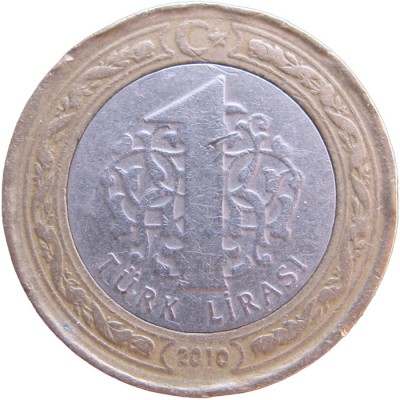 Турция 1 лира 2010