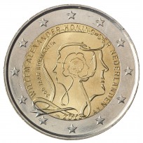 Монета Нидерланды 2 евро 2013 200 лет Королевству Нидерландов