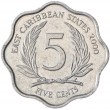 Карибы 5 центов 2000