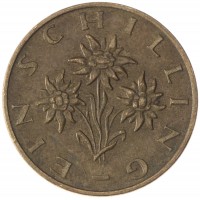 Монета Австрия 1 шиллинг 1981