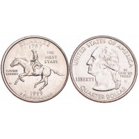 Монета США 25 центов 1999 Делавэр