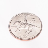 Монета США 25 центов 1999 Делавэр