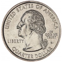 Монета США 25 центов 1999 Делавэр