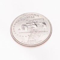 Монета США 25 центов 2002 Индиана