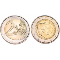 Монета Нидерланды 2 евро 2014 Король Виллем и Беатрикс