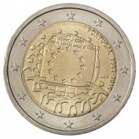 Монета Португалия 2 евро 2015 30 лет Флагу Европы
