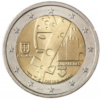 Монета Португалия 2 евро 2012 Гимарайнш-Культурная столица Европы