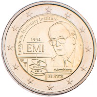 Монета Бельгия 2 евро 2019 25-летие Европейского валютного института (EMI) (Буклет)