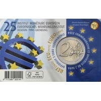 Монета Бельгия 2 евро 2019 25-летие Европейского валютного института (EMI) (Буклет)