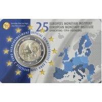 Монета Бельгия 2 евро 2019 25-летие Европейского валютного института (EMI) (Буклет)