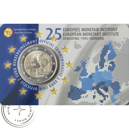 Бельгия 2 евро 2019 25-летие Европейского валютного института (EMI) (Буклет) — 93699491