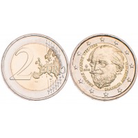 Монета Греция 2 евро 2019 150 лет со дня смерти Андреаса Калвоса