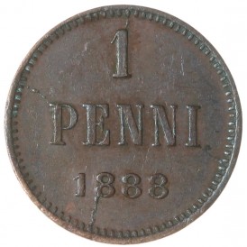Монета 1 пенни 1888