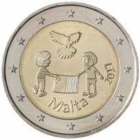 Монета Мальта 2 евро 2017 Мир